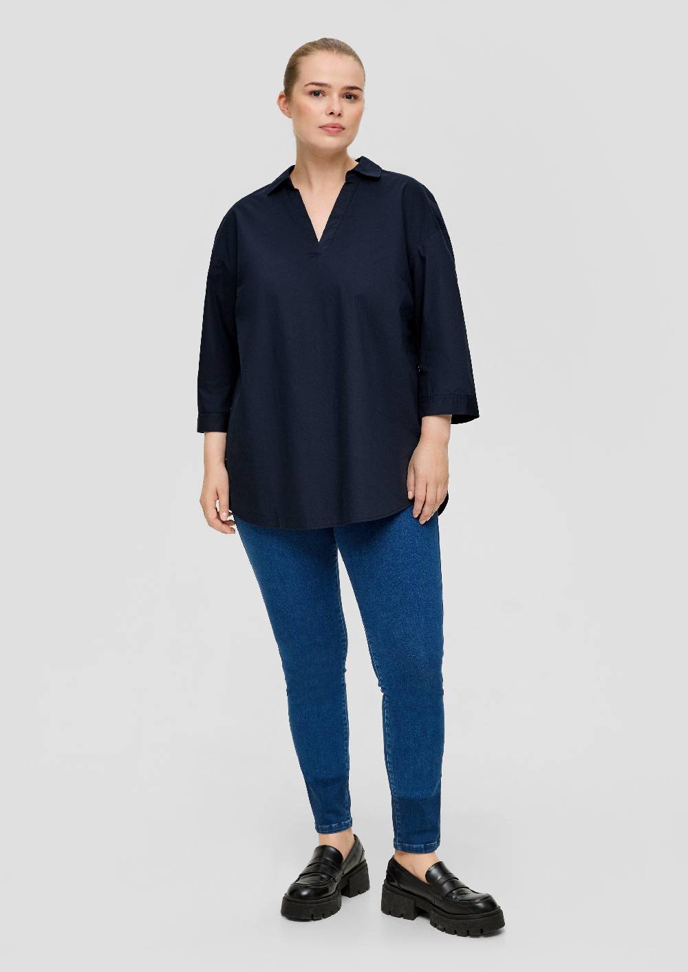 S.Oliver Bluse Mit Aufknöpfbarem Saum