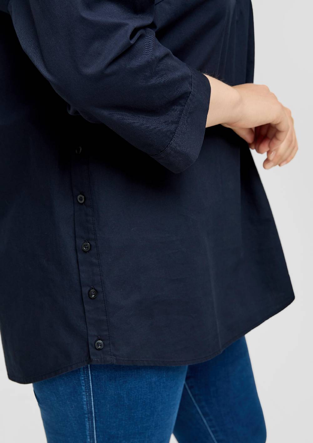 S.Oliver Bluse Mit Aufknöpfbarem Saum