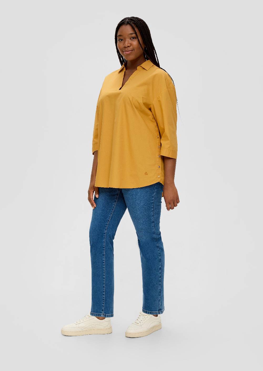 S.Oliver Bluse Mit Aufknöpfbarem Saum