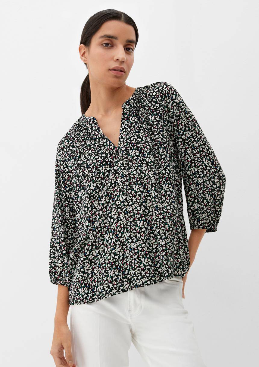 S.Oliver Bluse mit Dobby-Struktur