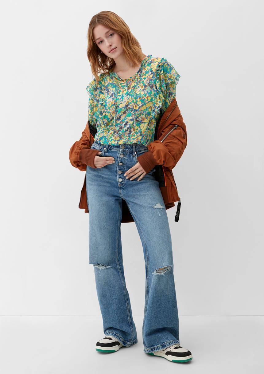 S.Oliver Bluse Mit Rüschen-Details