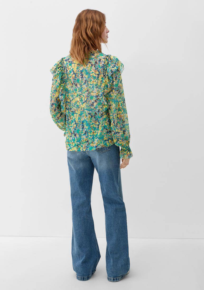 S.Oliver Bluse Mit Rüschen-Details