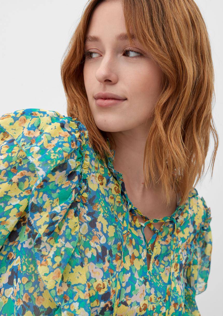 S.Oliver Bluse Mit Rüschen-Details
