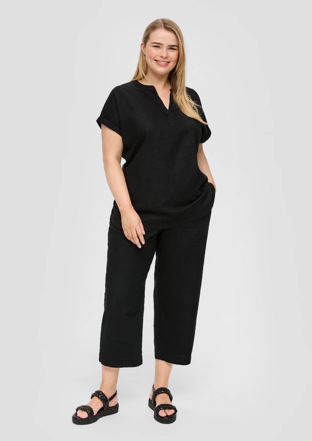 S.Oliver Blusenshirt Aus Leinenmix