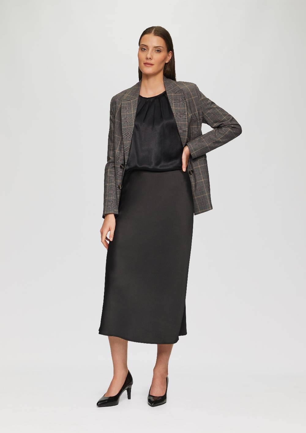 S.Oliver Blusenshirt Im Fabricmix Mit Raff-Details