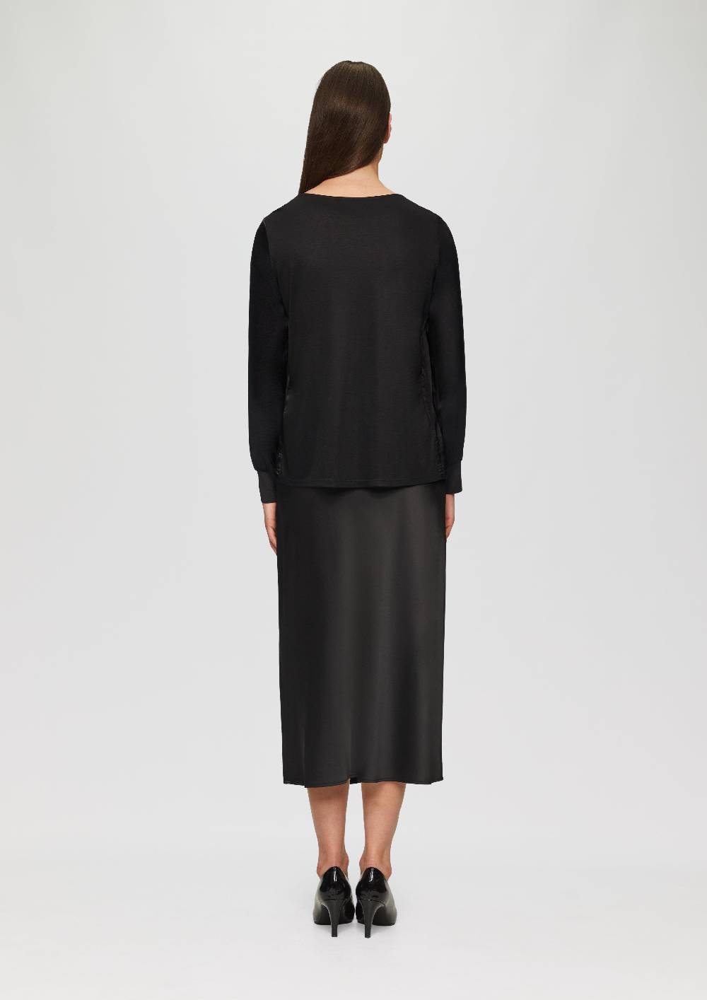 S.Oliver Blusenshirt Im Fabricmix Mit Raff-Details