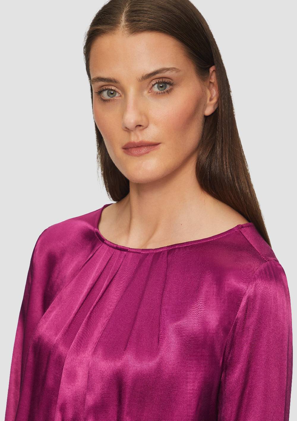 S.Oliver Blusenshirt Im Fabricmix Mit Raff-Details