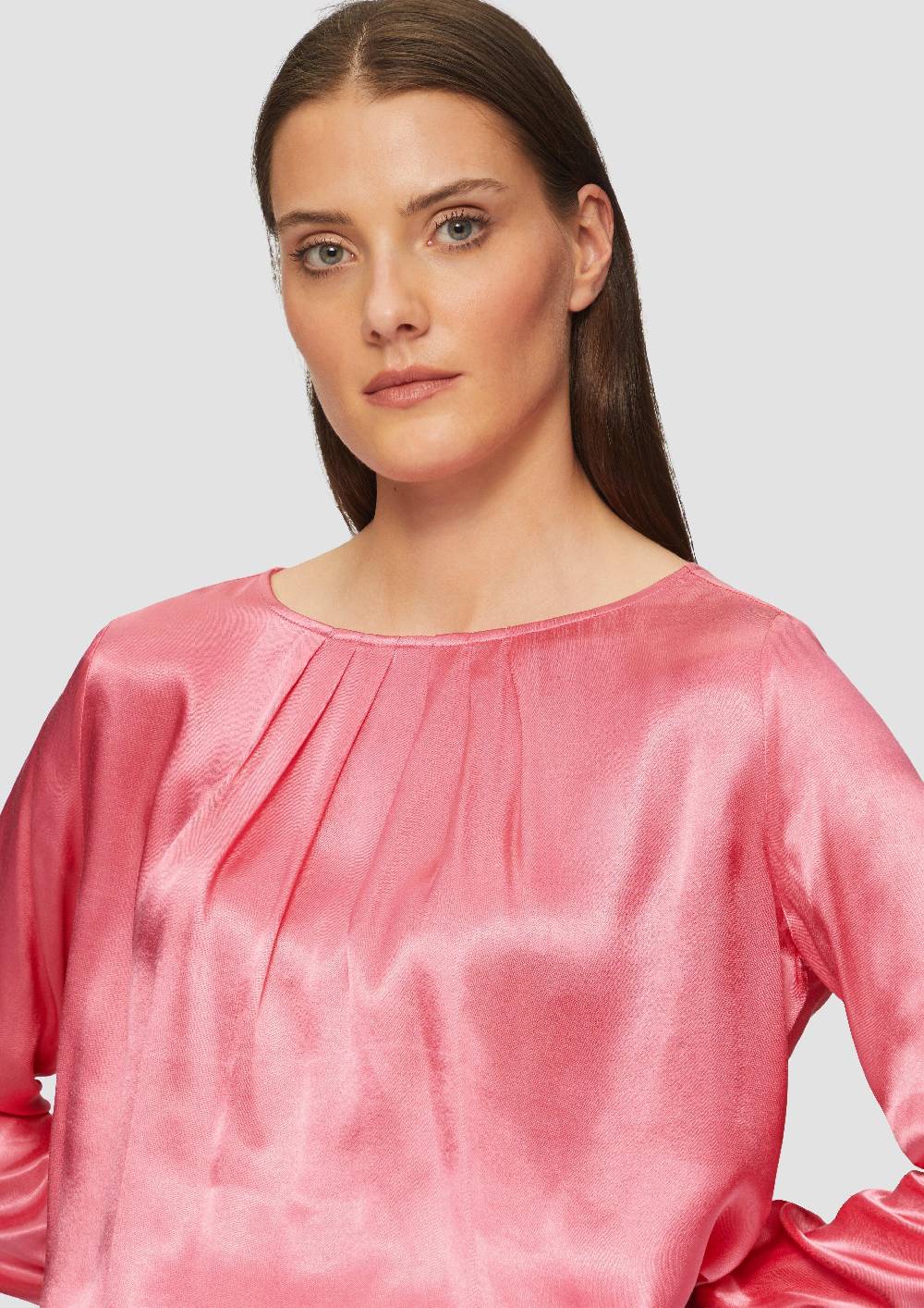 S.Oliver Blusenshirt Im Fabricmix Mit Raff-Details