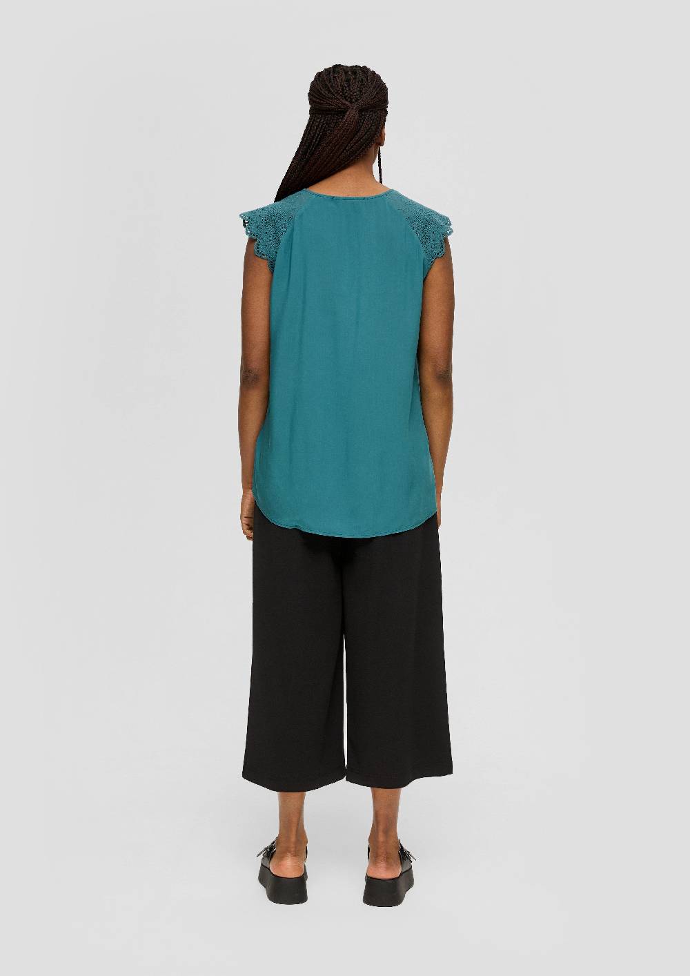 S.Oliver Blusentop Aus Viskose Mit Lochspitze