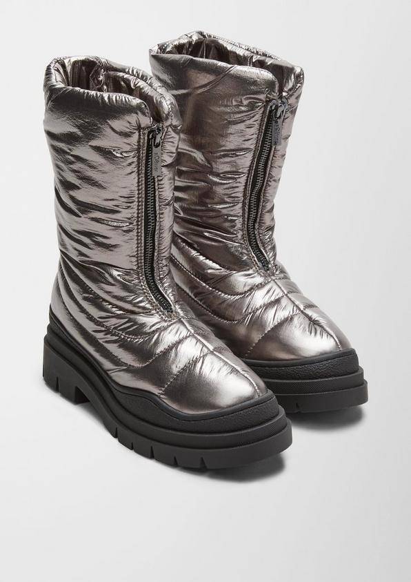 S.Oliver Boots in Metallic-Optik