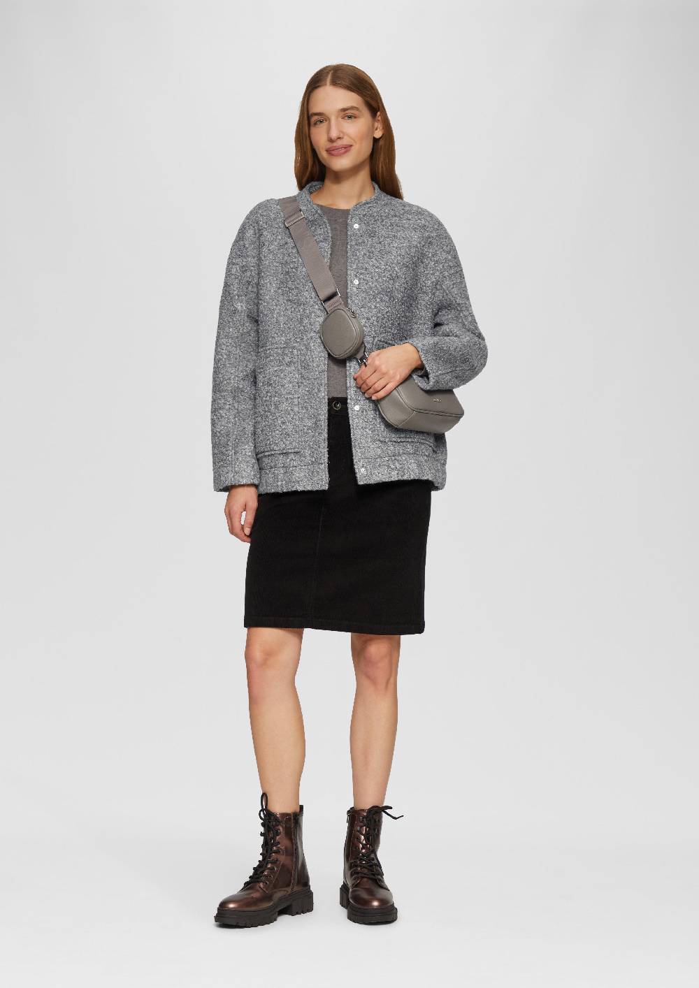 S.Oliver Bouclé-Bomberjacke Aus Wollmix