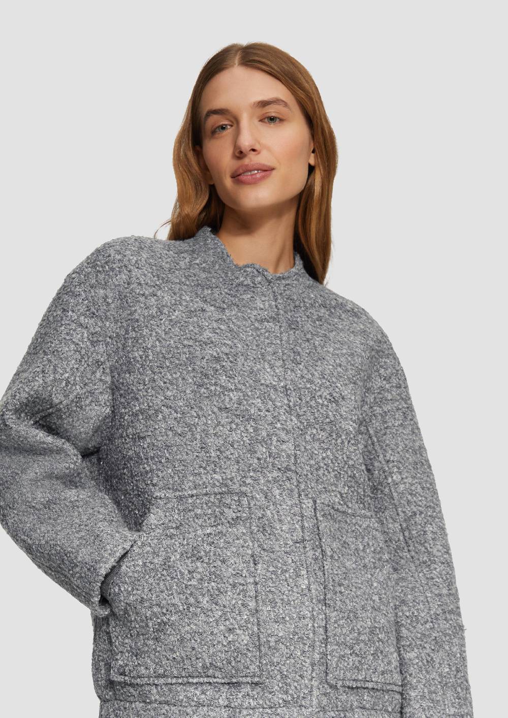 S.Oliver Bouclé-Bomberjacke Aus Wollmix