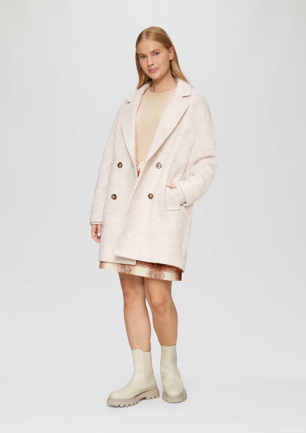 S.Oliver Bouclé-Mantel Im Relaxed Fit