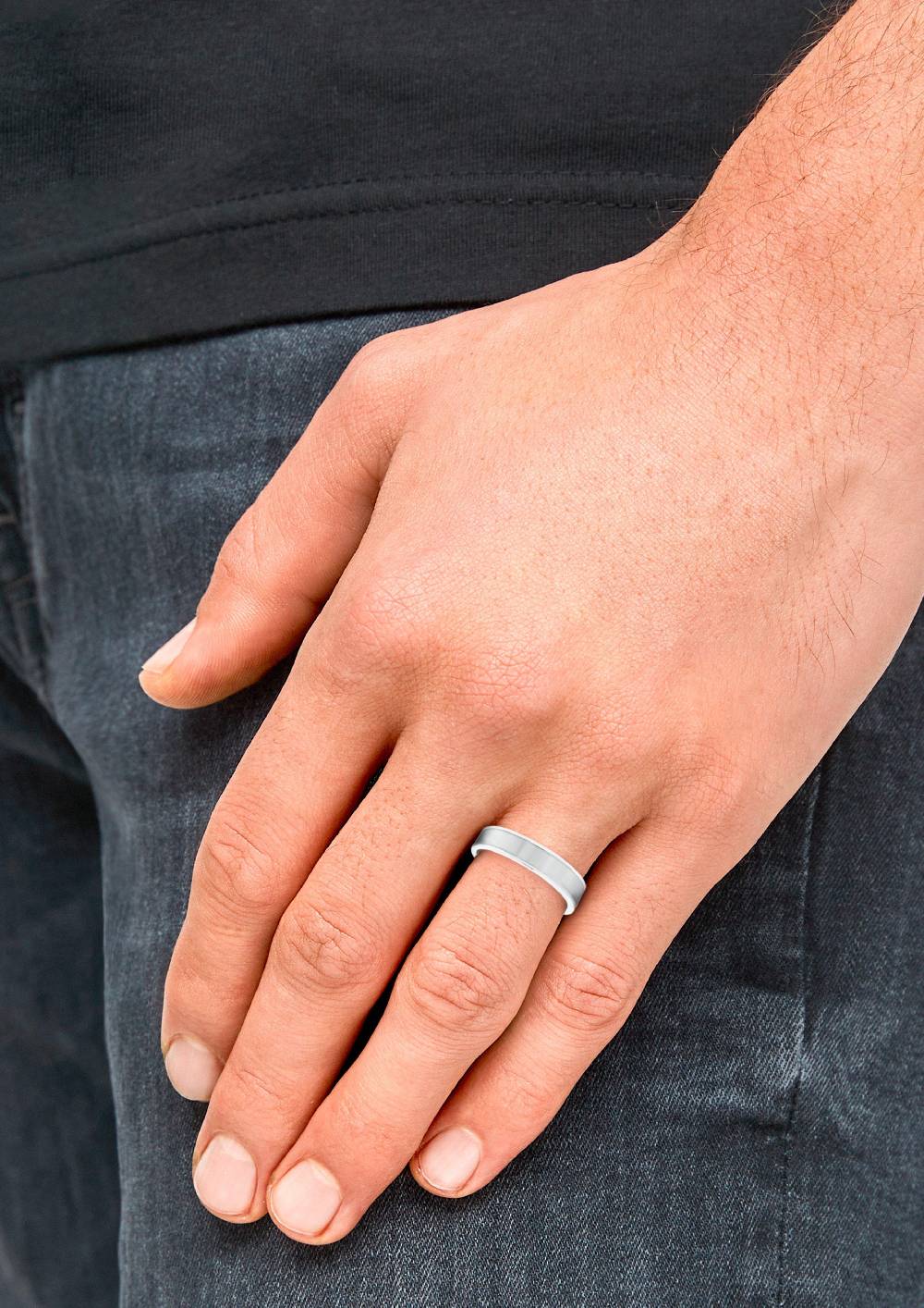 S.Oliver Breiter Ring Aus Edelstahl
