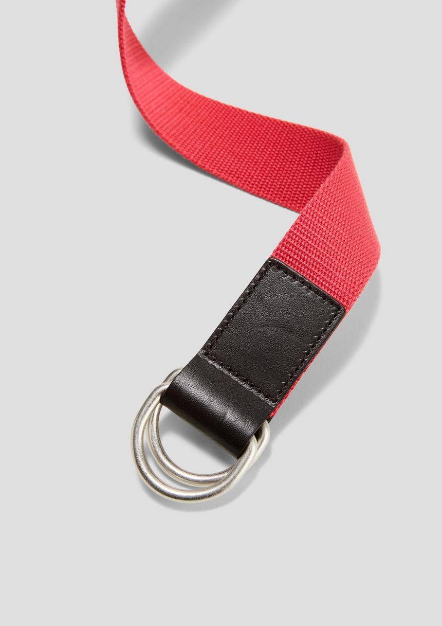 S.Oliver Canvas-Gürtel Mit Doppel-D-Ring-Schließe