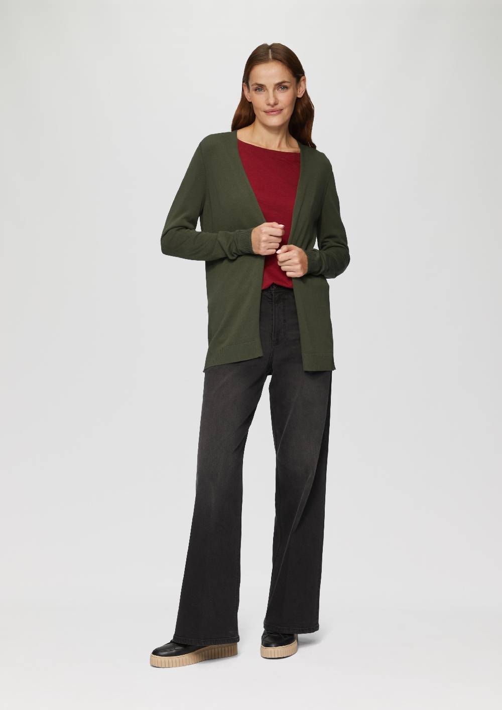 S.Oliver Cardigan Aus Viskose-Baumwollmix