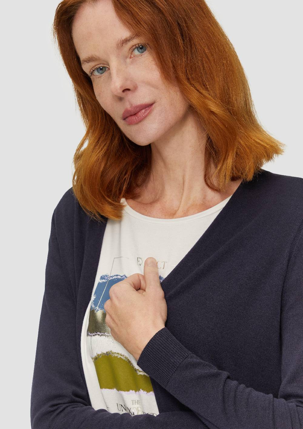 S.Oliver Cardigan Aus Viskose-Baumwollmix