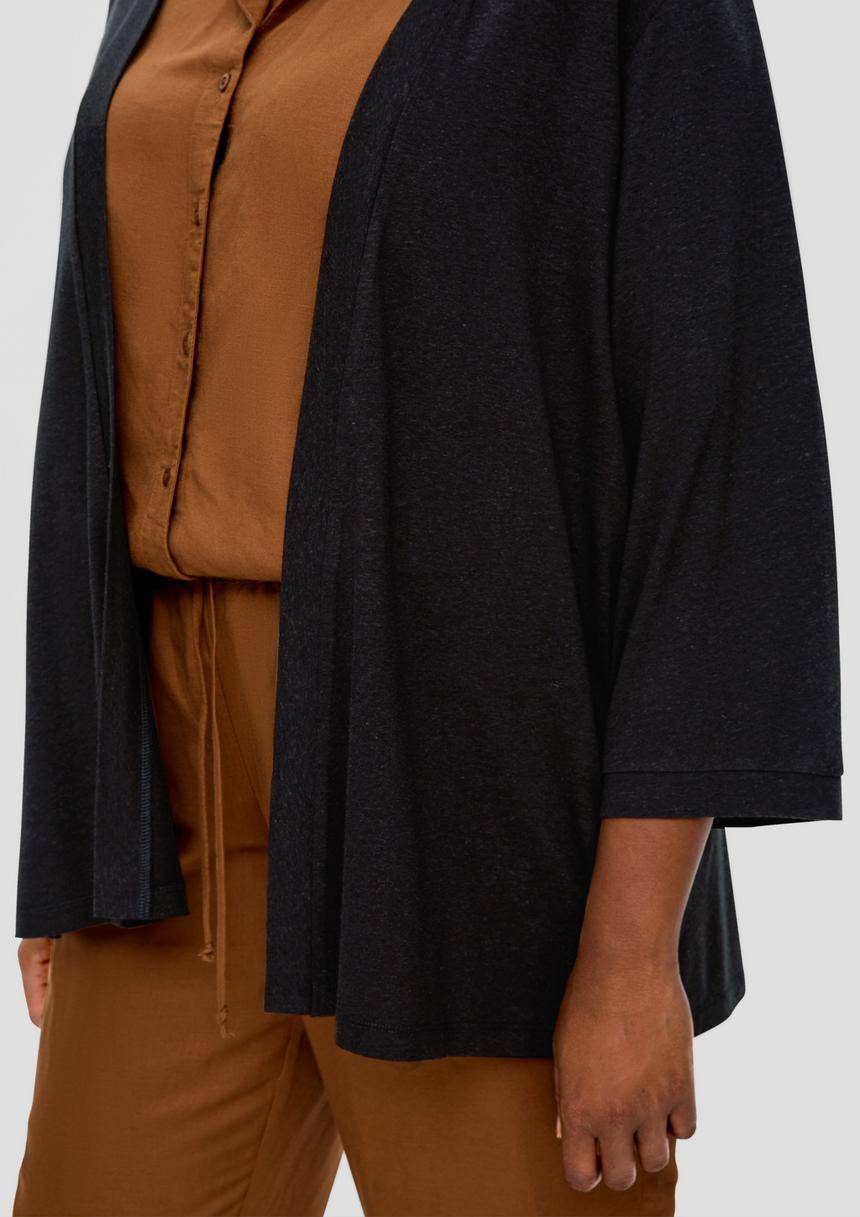 S.Oliver Cardigan Aus Viskosemix Mit Leinen