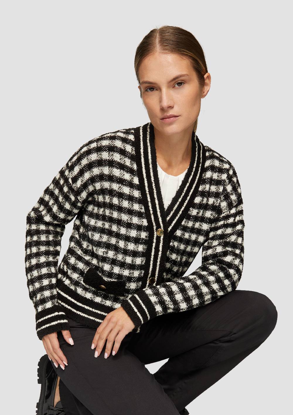 S.Oliver Cardigan Mit Karomuster