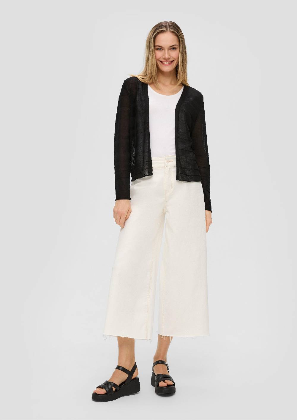 S.Oliver Cardigan Mit Musterstruktur