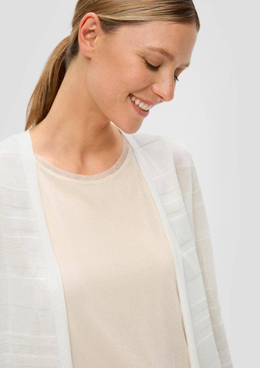 S.Oliver Cardigan Mit Musterstruktur