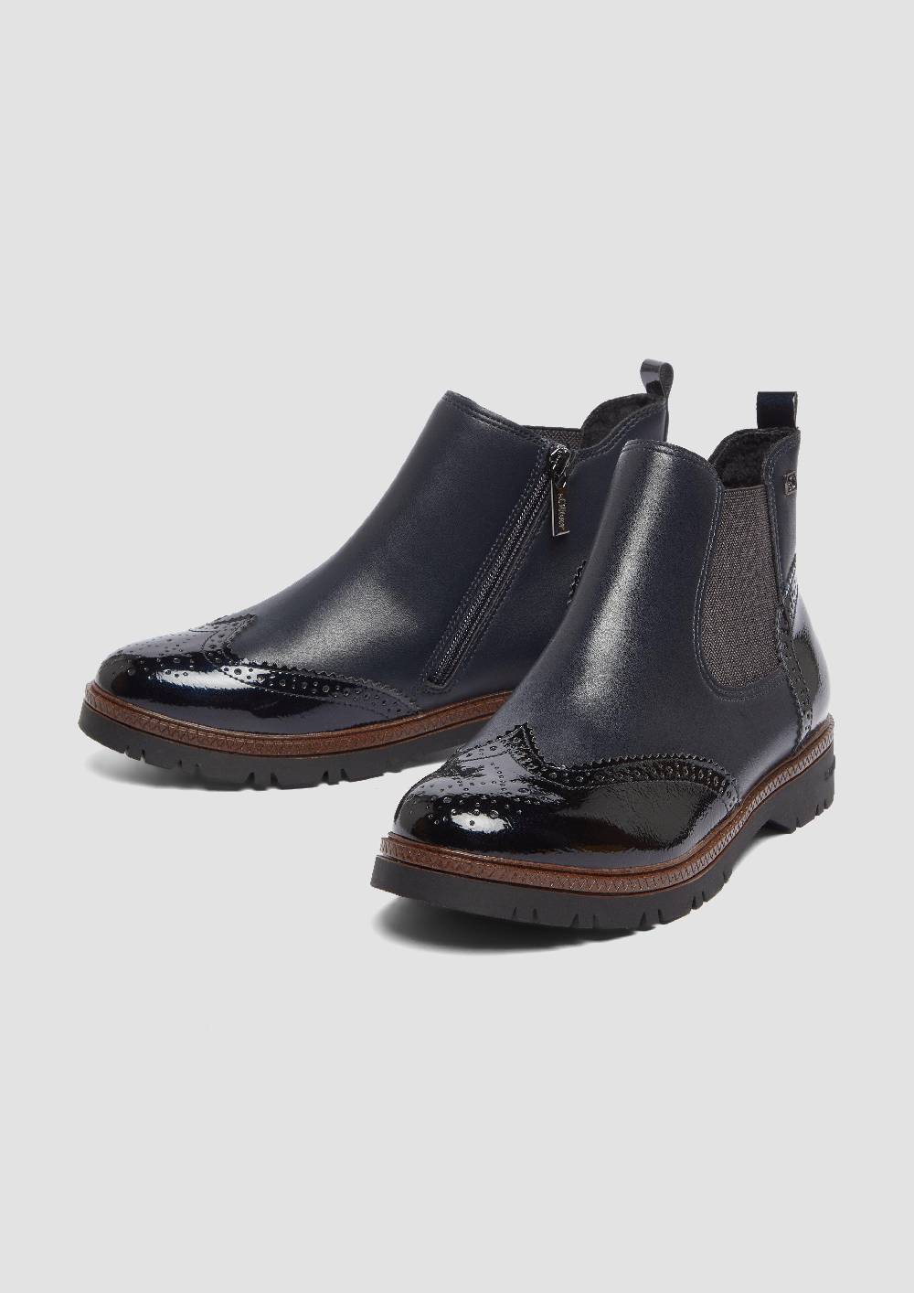 S.Oliver Chelsea Boots In Leder-Optik