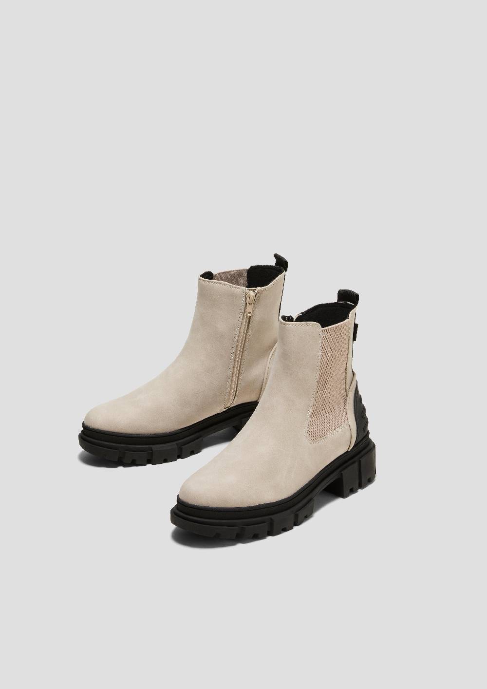 S.Oliver Chelsea Boots Mit Kontrast-Detail