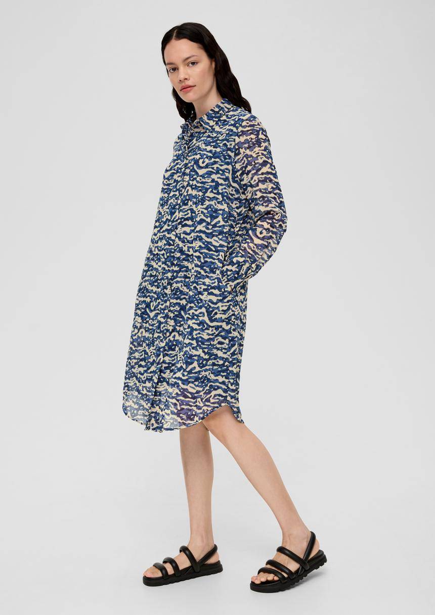 S.Oliver Chiffon-Kleid Mit Alloverprint