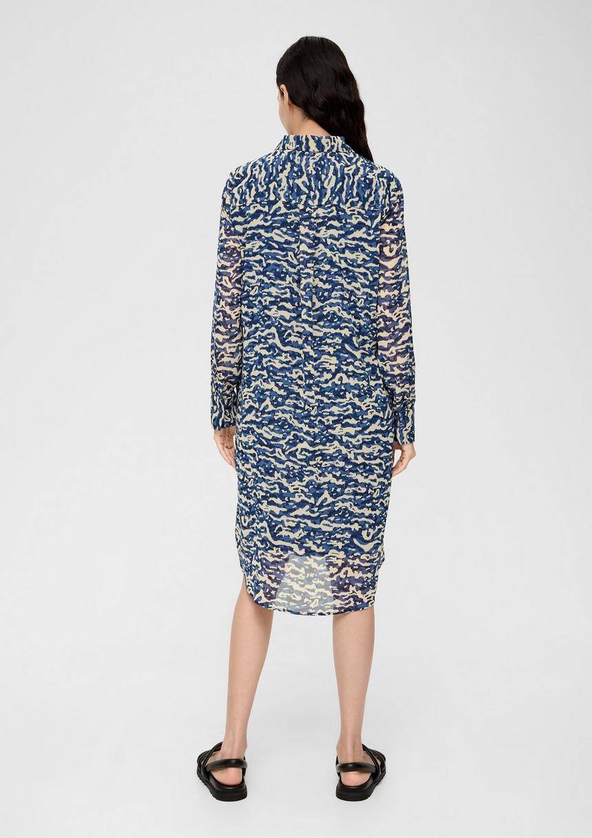 S.Oliver Chiffon-Kleid Mit Alloverprint
