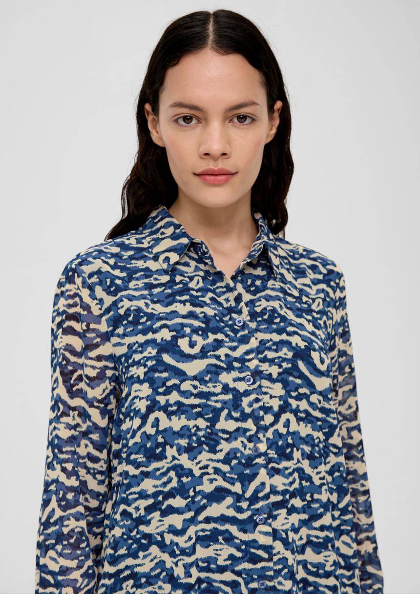 S.Oliver Chiffon-Kleid Mit Alloverprint