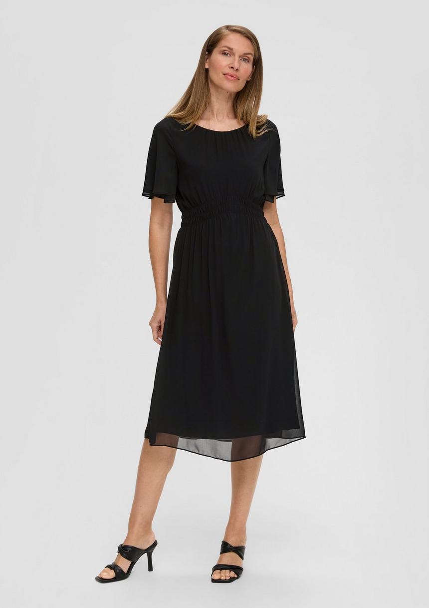 S.Oliver Chiffon-Kleid Mit Elastischem Bund