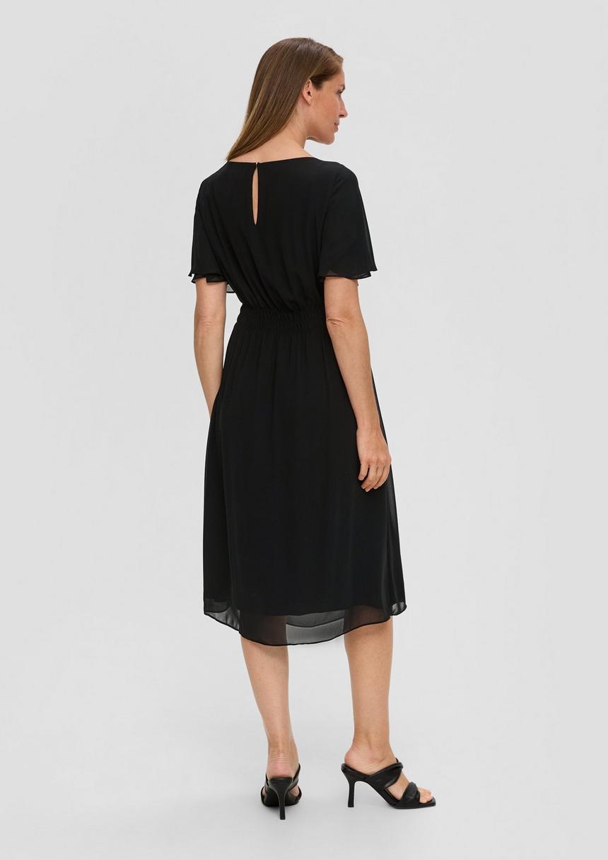 S.Oliver Chiffon-Kleid Mit Elastischem Bund