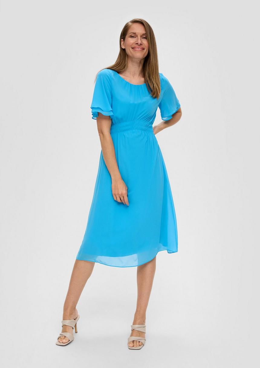 S.Oliver Chiffon-Kleid Mit Elastischem Bund