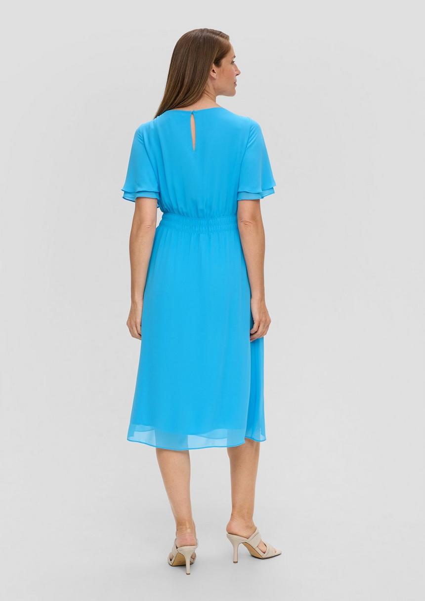 S.Oliver Chiffon-Kleid Mit Elastischem Bund