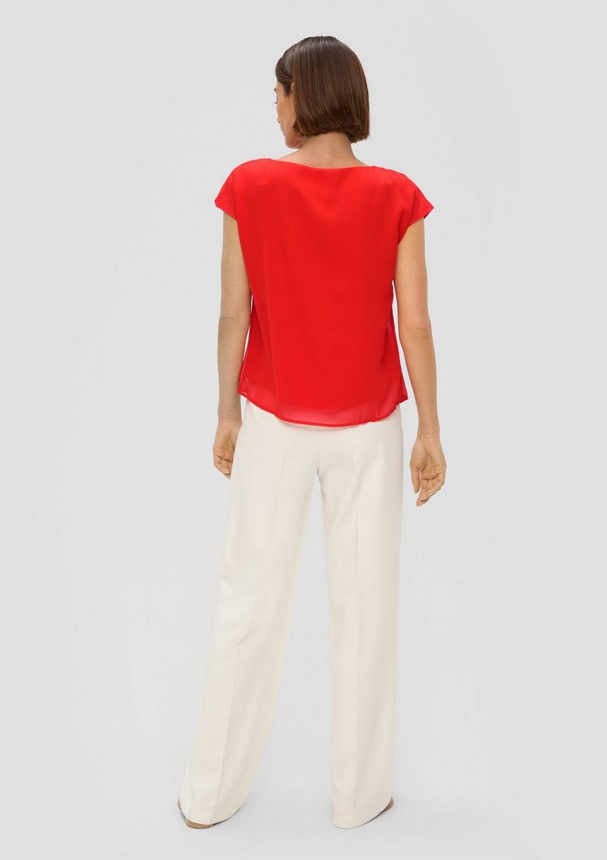 S.Oliver Chiffonbluse Mit Raffung
