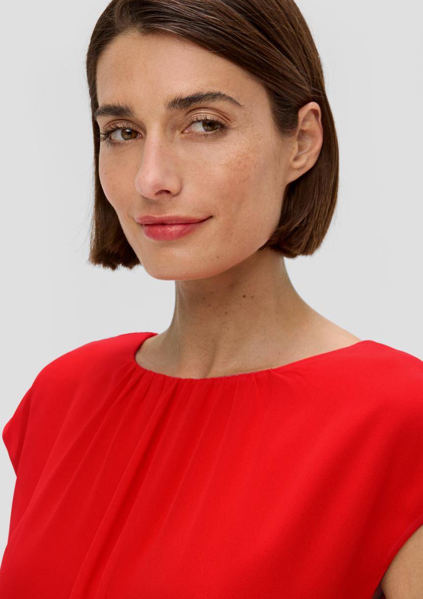 S.Oliver Chiffonbluse Mit Raffung