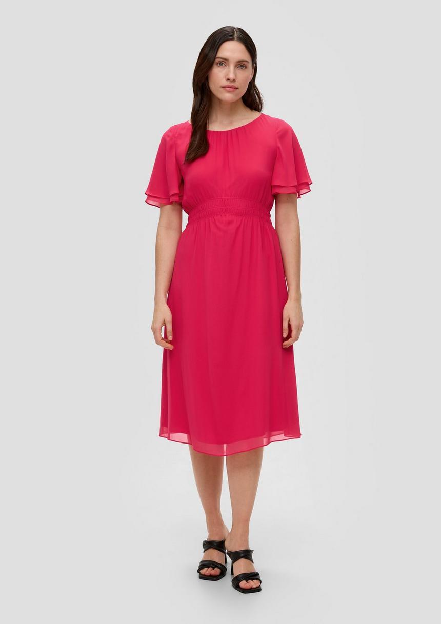 S.Oliver Chiffonkleid Mit Raffung