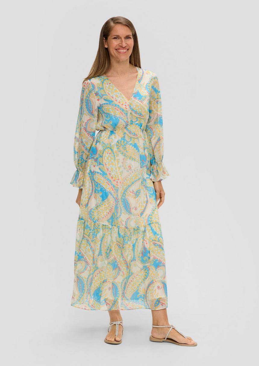 S.Oliver Chiffonkleid Mit V-Ausschnitt