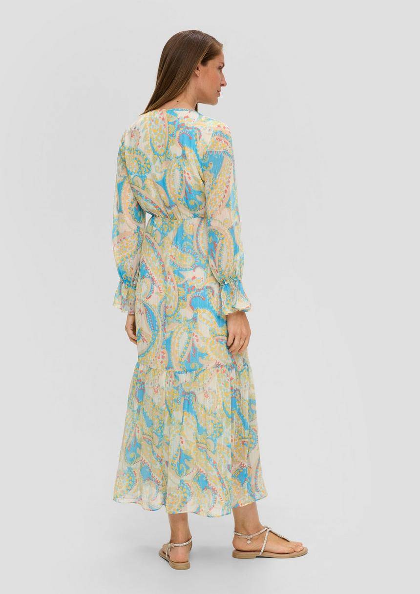 S.Oliver Chiffonkleid Mit V-Ausschnitt