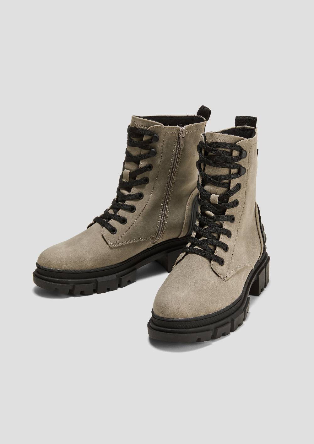 S.Oliver Chunky Boots In Leder-Optik