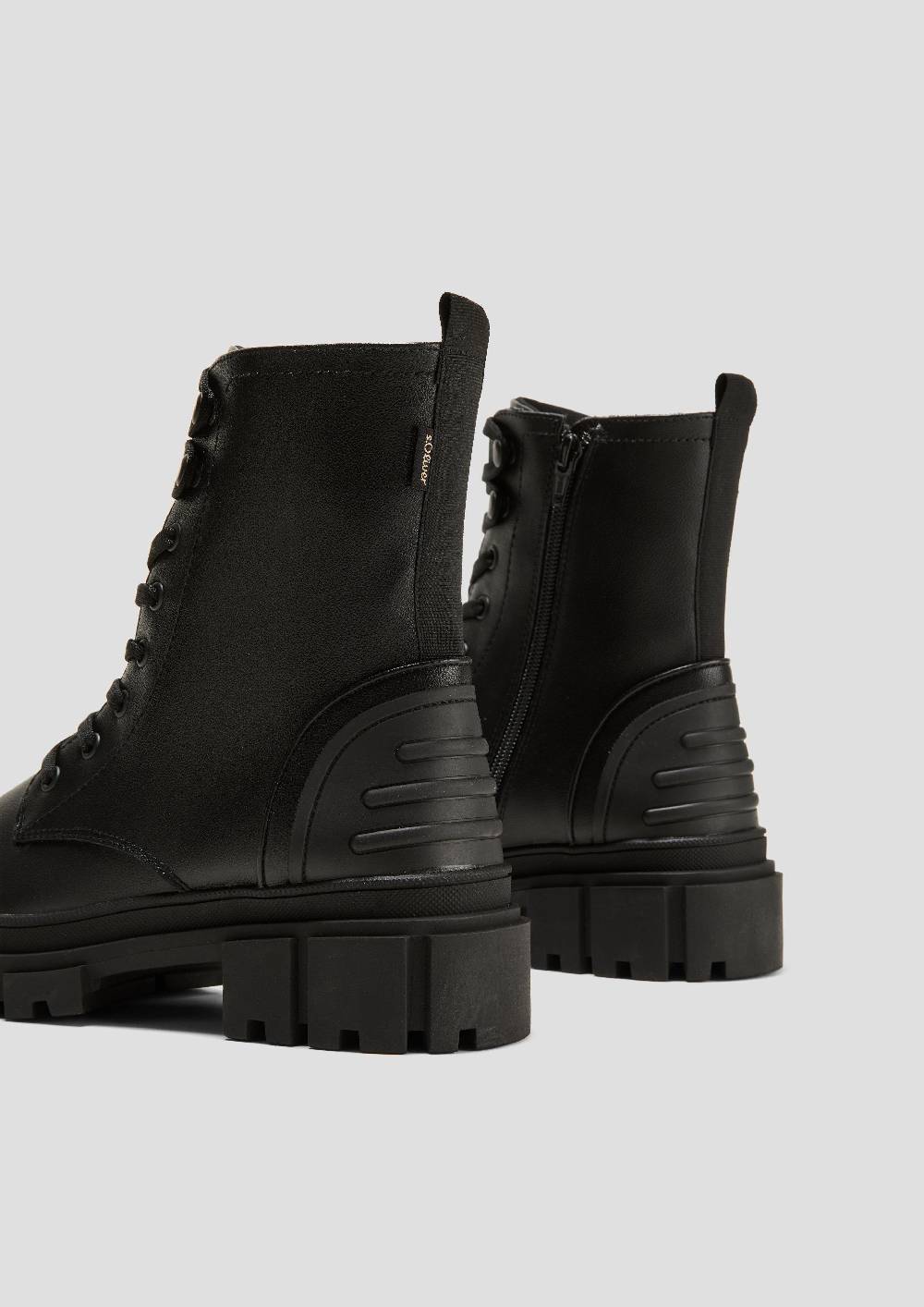 S.Oliver Chunky Boots In Leder-Optik