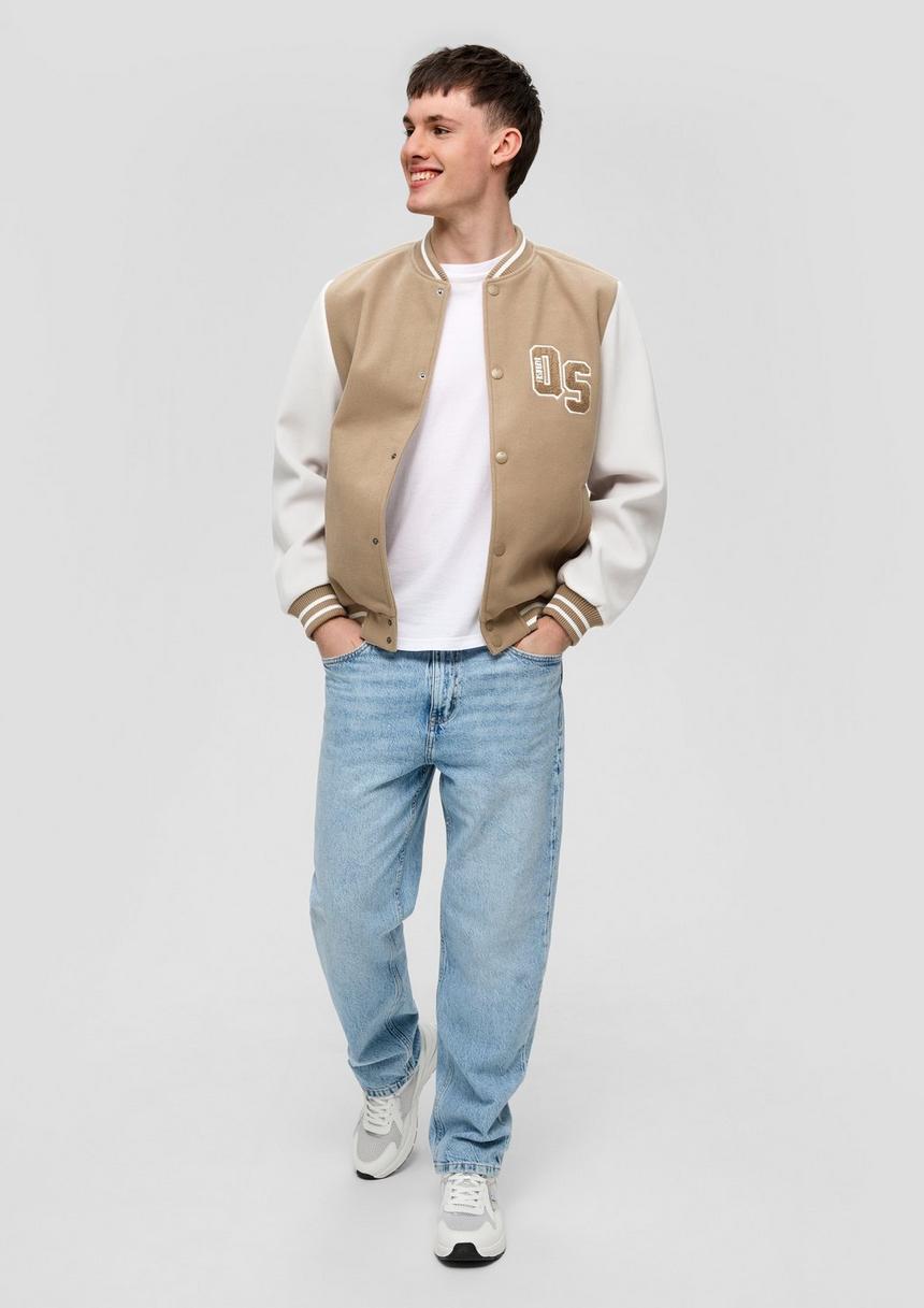 S.Oliver College-Jacke Mit Frottee-Logo