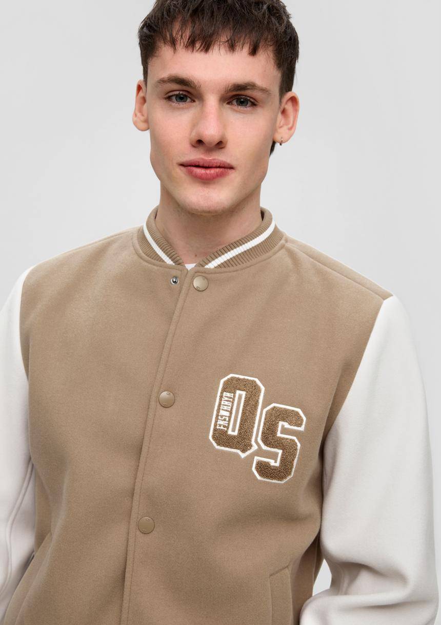 S.Oliver College-Jacke Mit Frottee-Logo
