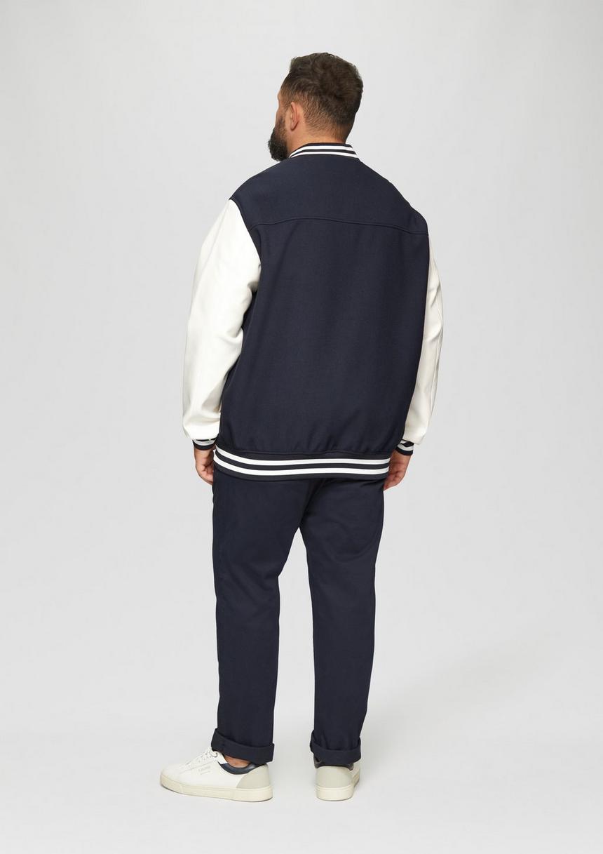 S.Oliver Collegejacke Aus Twill Und Lederimitat