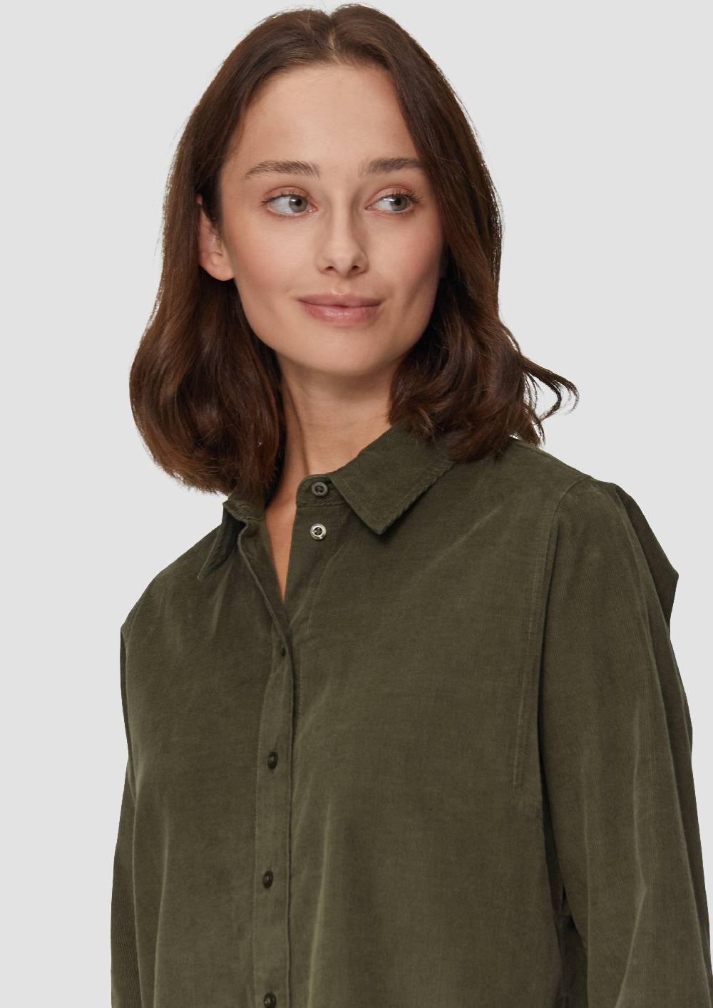 S.Oliver Cordbluse Im Relaxed Fit Mit Naht-Details