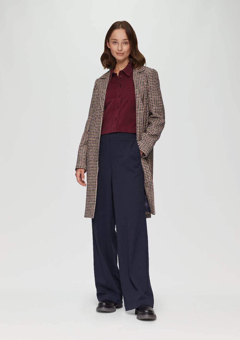 S.Oliver Cordbluse Im Relaxed Fit Mit Naht-Details