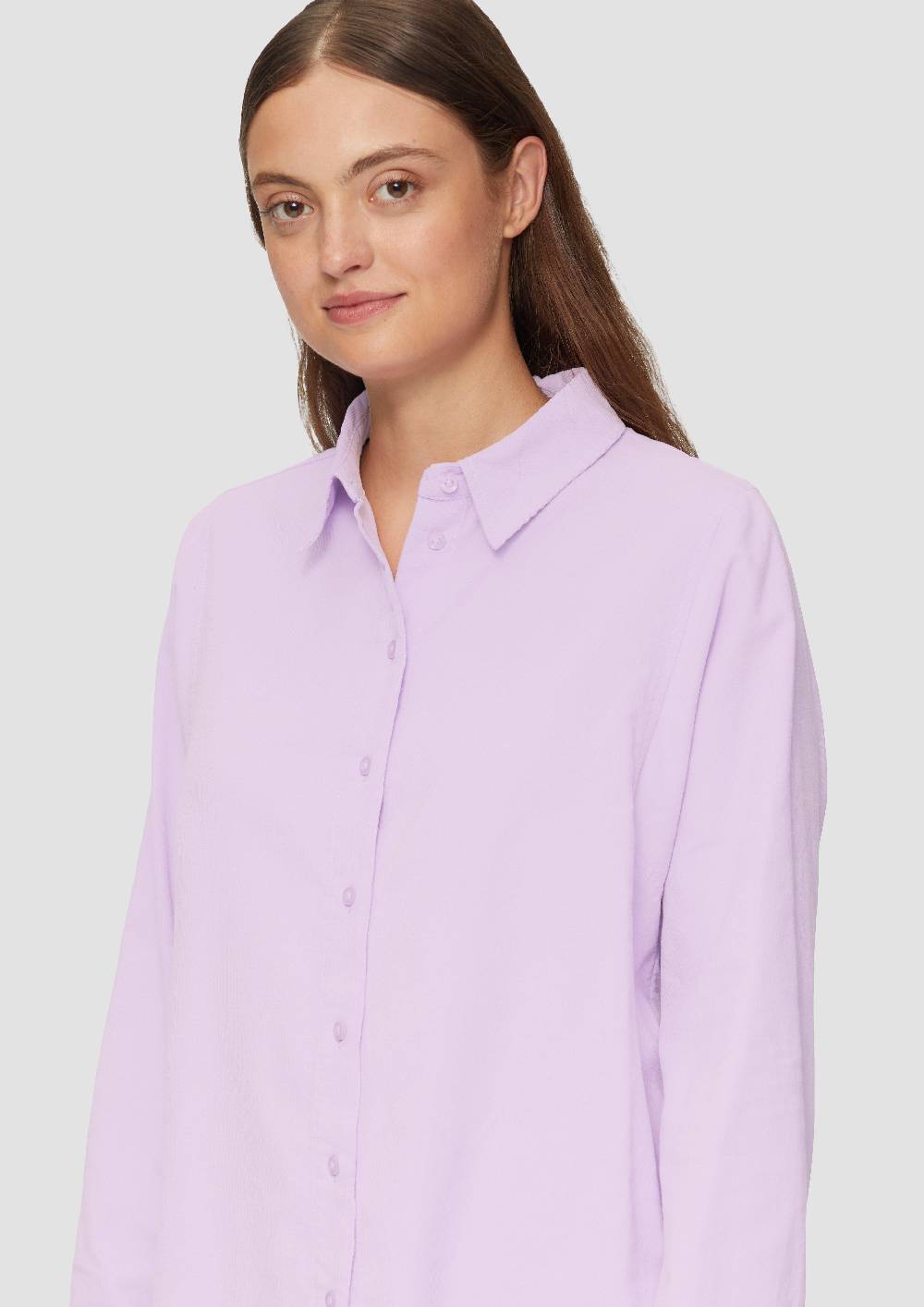 S.Oliver Cordbluse Im Relaxed Fit Mit Naht-Details