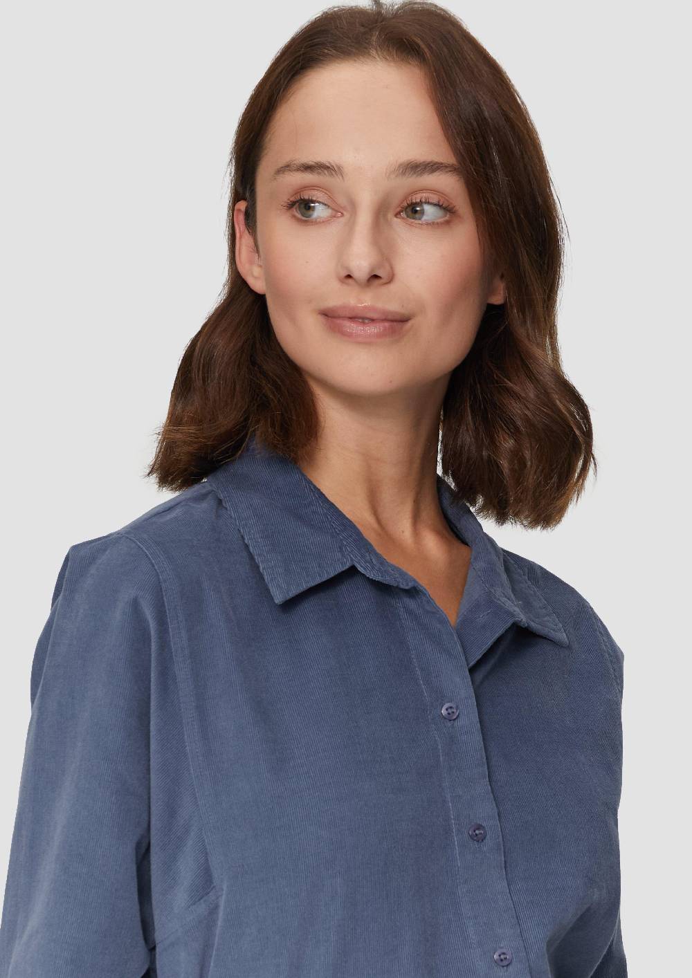 S.Oliver Cordbluse Im Relaxed Fit Mit Naht-Details