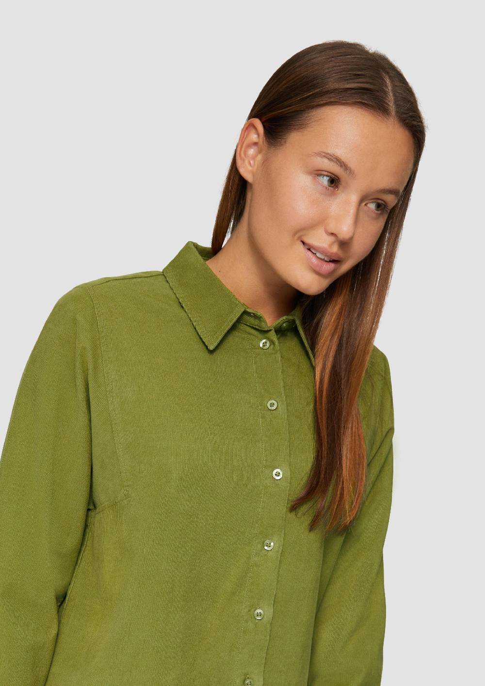 S.Oliver Cordbluse Im Relaxed Fit Mit Naht-Details