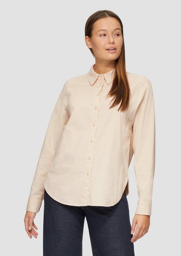 S.Oliver Cordbluse im Relaxed Fit mit Naht-Details
